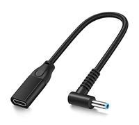 USB-C to Smart Blue Tip Adapter Charging Cable for HP Laptop 19.5v 45w 65w, Female USB C Converter Power Charger Adapter Cord for X360 Pavilion Envy Spectre Elitebook 840 ProBook