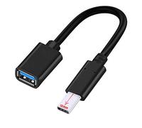 USB C to USB 3.0 Adapter, 10mm Tip Type C OTG Cable Compatible with iPhone 16 Pro Max 15 Plus,MacBook Pro|Galaxy Tab S9 A9+ S24 S23 S22 Ultra & Rugged Phone Tablet or Device with Deep Recessed Port