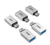 USB C to USB 3.0 Adapter, Benfei 5 Pack USB C to A Male to Female Adapter Compatible with MacBook 2018 2017 2016, Samsung Galaxy Note 8, Galaxy S8 S8+ S9, Google Pixel, Nexus, and More - Silver