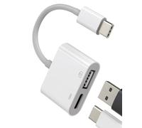 USB-C to USB A Adapter 2in1 Charger OTG Cable Dongle Compatible for Samsung for Apple iPhone15 Pro Max Plus iPad 10、Air4/5、Mini6、Pro 12.9 Macbook Type Port Charging Thunderbolt Charge Mouse CD