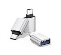 USB C to USB Adapter 3 Pack,USBC Male to USB A Female 3.0 OTG Adapter,Type C Thunderbolt 4 5 Converter for iMac,MacBook Pro,Apple iPhone 16 16e 15,iPad 10 11 A16 Air 7,Samsung Galaxy S25,17 (Siliver)