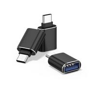 USB C to USB Adapter 3 Pack,USBC Male to USB A Female 3.0 OTG Adapter,Type C Thunderbolt 4 5 Converter for iMac,MacBook Pro,Apple iPhone 16 16e 15,iPad 10 11 A16 Air 7,Samsung Galaxy S25,17 (Black)