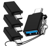 USB C to USB Adapter, High-speed data Transfer, 4Pack USB C Male to USB 3.0 Female Converter OTG Adapter for Samsung Galaxy S26 Ultra S25 S24 S23 S22,iPhone 17e 17 16 15 Pro Max,iPad,Notebook and More