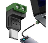 USB C to USB Adapter | Male 2 Pin Terminal Connector - to 2 Pin Screw Terminal Adapter | for Industrial Scientific Repair Charging Mobile Phones Tablets Cameras Small Appliances