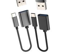 USB C to USB Adapter OTG Cable (2Pack)for iPhone16 15 Pro Type C Male Thunderbolt Converter for Apple for iPad MacBook Data Flash Drive Camera Compatible for Samsung Android Port Dongle Plug Connector