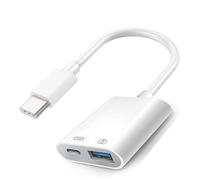 USB-C to USB Adapter with 30W Charging Port for iPhone 15 Pro Max MacBook Pro Air 2023 iMac iPad Mini Pro, Apple MFi Certified OTG Support Camera, Card Reader, USB Flash Drive, MIDI Keyboard (White-2)