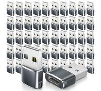 USB C to USB Adaptor, USB to USB C Adapter 50Pack, Type C Female to A Male Charger Cable Converter Compatible with Mbook, Notebook, Tablet, Smartphone, Airpods,Galaxy S23 S24 A34, iPad 10 Air 4 5