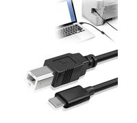 USB C to USB B Midi Cable USB 2.0 Type-B 1M Black, Type C to Mi-di Interface Lead for Midi Controller, Mi-di Keyboard, Audio Interface Recording, Scanner Printer Fax Machine Copier
