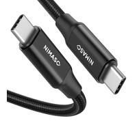 USB C to USB C 3.1 Gen2 Cable 1M, NIMASO PD 100W USB Type C to C Fast Charge Data Cable 4K Video Output for iPhone 15/15Pro,Macbook,iPad Pro,iPad mini 6,Samsung Galaxy S23/S22,HUAWEI MateBook