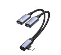 USB C To USB C Adapter 2-in-1 Double Port 3.5mm Audio Charge USB C Splitter