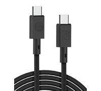 USB-C to USB-C Cable 2m, 100W Fast Charging Braided USB-C Charger Cable for MacBook, iPad, Samsung & Laptop - Black