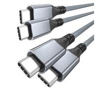 USB C to USB C Cable 2M 2Pack, 240W USBC Cable, 20Gbps USB3.2 Gen 2x2 Data Cord, PD3.1 48V/5A Type C Fast Charging, 4K/5K@60Hz Video Monitor Cord, for iPhone 16 15, Galaxy S25 S24, MacBook Pro, iPad