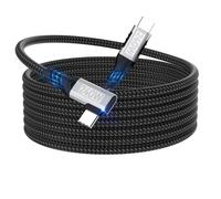 USB C to USB C Cable 3M,[240W 48V/5A] Right Angle Nylon Braided PD3.1 90 Degree Fast Charging Cable for iPhone 17/16/15/Pro Max/Plus,Samsung S24 S23 S22 S21,MacBook Pro/Air,iPad Pro/Air/Mini/Switch