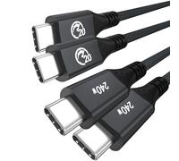 USB C to USB C Cable 4.5M 2Pack, 240W USBC Cable, 20Gbps USB3.2 Gen 2x2 Data Cord, PD3.1 48V/5A Type C Fast Charging, 4K/5K@60Hz Video Monitor Cord, for iPhone 16 15, Galaxy S25 S24, MacBook, iPad