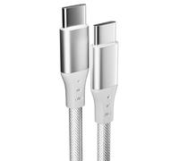 USB C to USB C Cable, 6.5FT USB C Charger Nylon Braided Cable 100W 5A Fast Charging Type C Cable for iPhone 15/15 Plus/15 Pro/15 Pro Max,iPad Pro/Air/Mini,MacBook Air/Pro,Samsung Galaxy S22 S21 S20