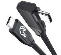 USB C to USB C Cable Right Angle 100W 0.5M, Short USB C 3.2 Gen2x2 Cable | 20Gbps Data Transfer, 5K/4K@60Hz Video, Type-C PD Fast Charging Cord, for iPhone17 16 15, MacBook Pro, Galaxy S26 S25