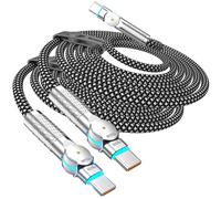 USB C to USB C Cable10ft,240W 2-Pack Braided 180°Rotating Type C Charging CableFast Charge for iPhone 16/16Pro/16Plus/16ProMax,MacBook Air,iPad Pro,Pixel,Samsung Galaxy S23/S24 Ultra-Black