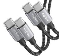 USB C to USB C Charger Cable 1.2M Twin Pack Type C to Type C Cable,60W Fast Charging USBC to USBC Lead for MacBook Pro,iPad Pro,Galaxy, Switch, Pixel, LG,iPhone 17 16 15 Charger Cable 4ft Black