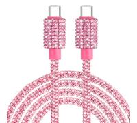 USB C to USB C Charger Cable 1.2M Type C Charger Cable for iPhone 16 Fast charging 60W/3A Phone Charger USBC Lead for iPhone 16 15 Pro Max, for Samsung Galaxy S24/S23,Huawei Mate 60 Pro,iPad- Pink