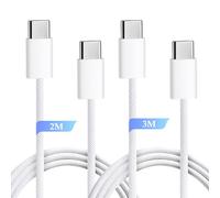 USB C to USB C Charger Cable 2M+3M, 60W Type C Fast Charging Wire Braided
