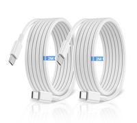 USB C to USB C Charger Cable, 2M 60W Type C Cable Lead Fast Charging, Phone Charger USB C iPhone Cable for Apple iPhone 17 16 15 Series MacBook iPad Pro/Air Samsung Galaxy S25/S24 Google Pixel 2Pack