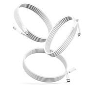 USB C to USB C Charger Cable 2m Fast Charging for iPhone 17 16 15, 3 Pack 60w Long USBC Fast Charger Cable 2m, White Quick Charge Long USBC Charging Lead for iPad Pro Max, Macbook Air, Samsung Galaxy