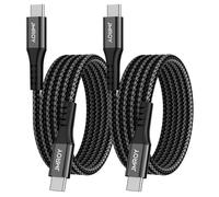 USB C to USB C Charger Cable 2Pack 1M,Nylon Braided USB C to C Cable Fast Charge 60W Type C Data Cable Compatible with iPhone 15 Samsung Galaxy S24 S23 Pixel 7 Sony LG iPad Macbook