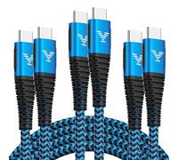 USB C to USB C Charger Cable 3.1A USBC to USBC Data Cable [3Pack,1m+2m+3m] PD Type C to Type C Fast Charging Lead for iPhone 16 15 Pro Max, iPad, Samsung S25 S24 S23 Ultra, Pixel 9 8, LG, Switch etc