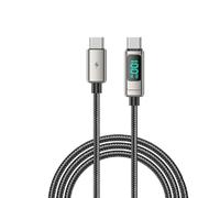 USB C to USB C Charger cable, 60W 1.5m long Type C Fast Charging cable with intelligent digital display for iPhone 15/15 Pro Max, MacBook Pro, iPad Air, Samsung Galaxy, Pixel, Switch, PS5