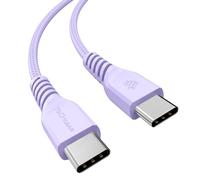 USB C to USB C Charger Cable 60W STRONG Braided C to C Cable Fast Charging Type C Data Lead Compatible with iPhone 15, iPad Pro 2022, MacBook Pro, Samsung S24/S23/S22/S21/A54/A14/A04s, Pixel 8 [30CM]