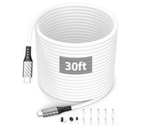 USB C to USB C Charger Cable 9m/30ft for Mi Smart Camera, 3A Extra Long Type C Fast Charging Cable PD 60W USBC Charge Lead for iPhone 17 16e 15 Air for iPad Pro Galaxy A16 S25 Pixel 10 9a Laptop White