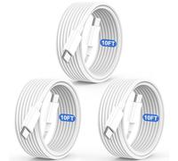 USB C to USB C Charging Cable 10ft 60W 3 Pack,Long Type C to C Fast Charger Cord for Apple,for iPhone 15/15 Pro/Plus/Pro Max, for MacBook Pro/2021/20/19/18, for IPad Air 4/5/Mini 6/Pro