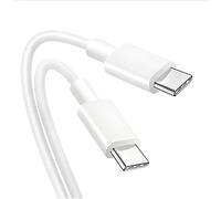 USB C to USB C Fast Charging Cable 240W/100W/60W, Nylon Braided Type C Charger Lead, PD Quick Charge USB-C to C Cable for Smartphones, Tablets, Laptops & More (1, White, One Meter)