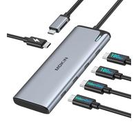 USB C to USB C Hub Dual Monitor Adapter with 4K@60Hz USB4 Display Ports Video Output,100W PD, 10Gbps Data Transfer, USB-C Splitter Multiport Dongle for MacBook Pro, iPad Pro and More Type C Devices
