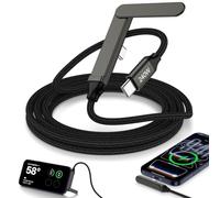 USB C to USB C Invisible Stand Charging Cable 240W Fast Charging Cable 6FT | 90 Degree Type C Charger Cord with Built-in Phone Stand for Samsung Galaxy S26 Ultra S25 FE Edge,iPhone 17e 17 16 15 Pro Max