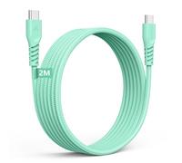 USB C to USB C Long Charger Cable 60W STRONG Braided C to C Cable Fast Charging Type C Data Lead Compatible with iPhone 15, iPad Pro 2022, MacBook Pro, Samsung S24/S23/S22/A14/A54, Honor, Switch [2M]