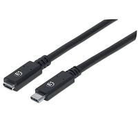 Usb-C To Usb-C M/F 50Cm- Extension 5A 10Gbps Blck Polybag NEW