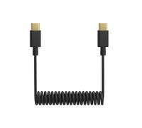 USB C to USB C Microphone Cable for DJI Mic Mini/Mic 2 / Rode Wireless Pro/Wireless Go 2 and Hollyland Lark M2 M1 150 Max Duo, Black Coiled Audio Patch Mic Cord Compatible with iPhone 16 Pro Max