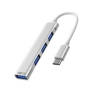 USB C to USB Hub Multiport Adapter, Aluminum 4 Ports USB C Splitter for Laptop, Slim Thunderbolt 3/4 Data USB Hub Compatible for MacBook Pro/Air, iPad Pro, Dell, Chromebook | Keyboard, Mouse, HDD
