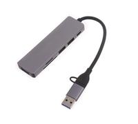 USB C To USB Hub Type C/USB To Multiport Adapter Aluminum Card Reader Type C Extender Converter Charger Adapter Hub