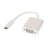 USB C to VGA Adapter for Monitor, Thunderbolt 3/4 to VGA Adapter, Type C 3.1 Male to VGA Female Cable Converter Adapter Compatible with i-Phone, Sam-sung, Desktop, Laptop, PC, Monitor (White)