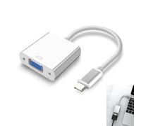 USB C to VGA Adapter, Thunderbolt 3/4 to VGA Adapter, USB 3.1 Male to Female Converter for iPhone 16 15 Pro/Max, MacBook Pro/Air, iPad, iMac, Dell, XPS, Surface Book 3, HP X360, Projector