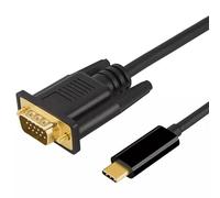 USB C to VGA Cable Type C to VGA Adapter Converter HD Gold Plated 15Pin Thunderbolt 3 Male to Male 1080P compatible with iPhone 15,iPad Pro,MacBook Pro/Air 2023,Samsung, Dell XPS,Projector (1.8 Meter)
