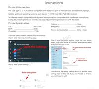 USB-C to XLR 3 Pin Female Microphone Audio Cable Adapter for Computer Recording, 10FT, Built-in SSS1530A Chip, UAC2.0, OFC Conductor,(2M)