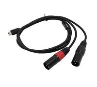 USB C to XLR Audio Cable, USB C to Dual XLR Male Audio Cable, USB C to 2 XLR Male Stereo Power Amplifier Cable for Mixer, Speaker, Phone, Computer, Tablet (2m)