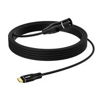 USB C to XLR Cable 10 FT, Unidirectional USB Type C to XLR Male Output Stereo Cable Nylon Braided Jacket, Smart Chip, for Amplifier, Speaker, Mixer Console, Not for Recording & Microphone
