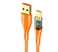 USB C Transparent Cord - Rapid Multii Functional Charger Line, Braidedd Durable Type-C Syncing Lead | Professional Power Supply Accessory For Work School Home Office Travel Game Mobile Phone