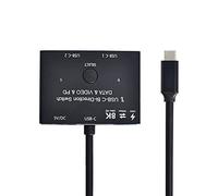 USB-C Type-C Bi-Direction Switch MST 1 to 2 Hub Support Video Data PD 8K@30hz 100W 10Gbps