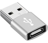 USB C Type C Fast Charger Adapter Plug For i-Phone 16 15 Pro Max ,PD 20W USB-C Type C Fast Car Charger Adapter Plug For Sam-sung S24,S23,S22 S21&More Usb c Female to USB A Male Cable Converter(Silver)