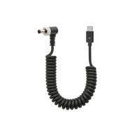 USB C Type C PD to DC 5.5 2.5mm Right Angle Locking Fast Charging 12V Coiled Power Cable